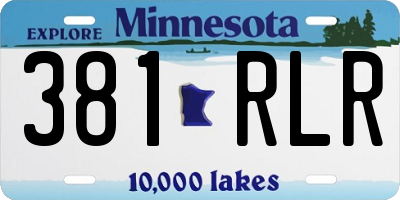 MN license plate 381RLR