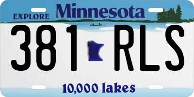 MN license plate 381RLS