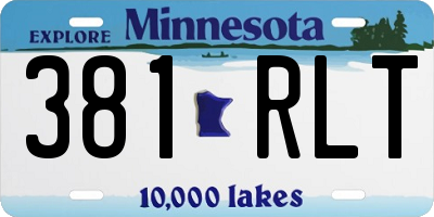 MN license plate 381RLT
