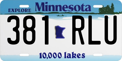 MN license plate 381RLU