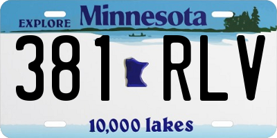 MN license plate 381RLV