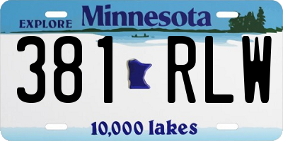 MN license plate 381RLW
