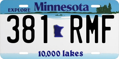 MN license plate 381RMF