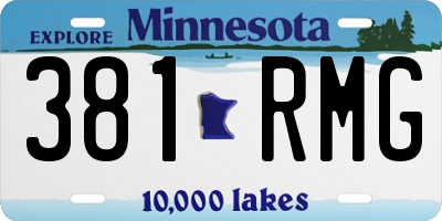 MN license plate 381RMG