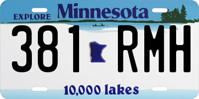 MN license plate 381RMH