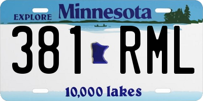 MN license plate 381RML