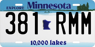 MN license plate 381RMM