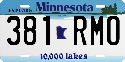 MN license plate 381RMO