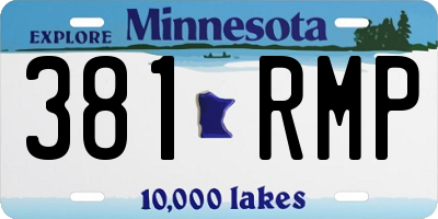 MN license plate 381RMP
