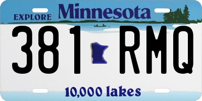 MN license plate 381RMQ