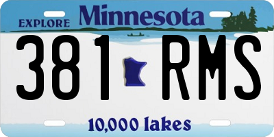 MN license plate 381RMS