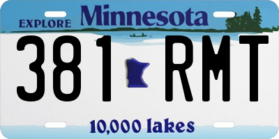 MN license plate 381RMT