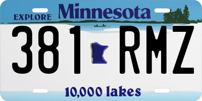 MN license plate 381RMZ