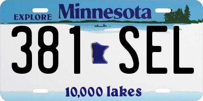 MN license plate 381SEL