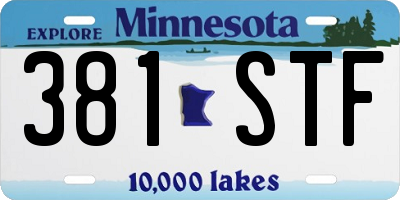 MN license plate 381STF