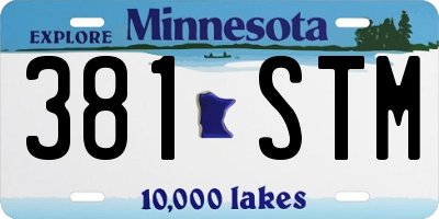 MN license plate 381STM