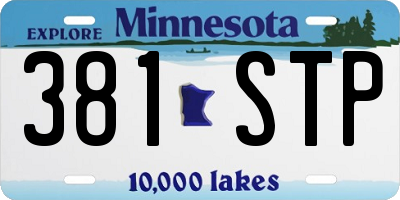 MN license plate 381STP