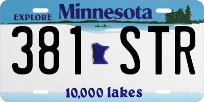 MN license plate 381STR