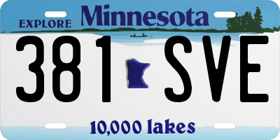 MN license plate 381SVE
