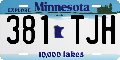 MN license plate 381TJH