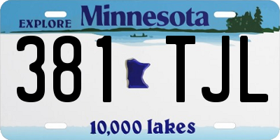 MN license plate 381TJL