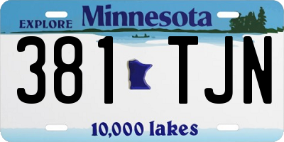 MN license plate 381TJN