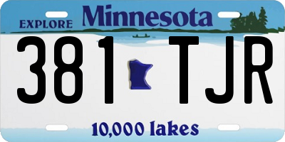 MN license plate 381TJR