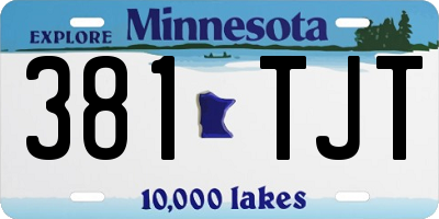 MN license plate 381TJT