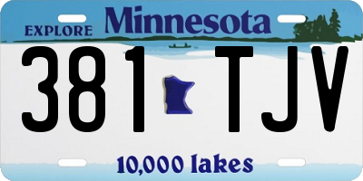 MN license plate 381TJV