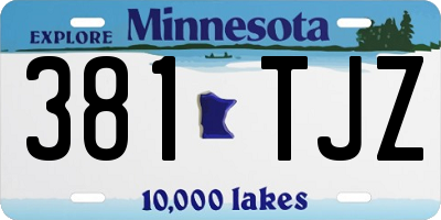 MN license plate 381TJZ