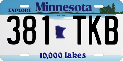 MN license plate 381TKB