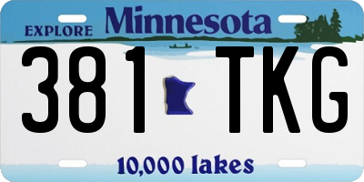 MN license plate 381TKG