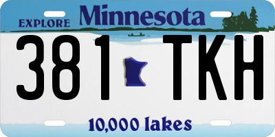 MN license plate 381TKH