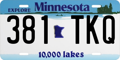 MN license plate 381TKQ