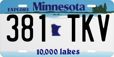 MN license plate 381TKV