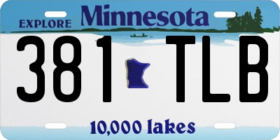 MN license plate 381TLB