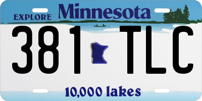 MN license plate 381TLC