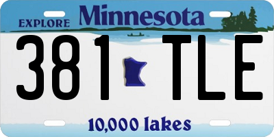 MN license plate 381TLE