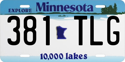 MN license plate 381TLG