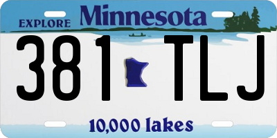 MN license plate 381TLJ