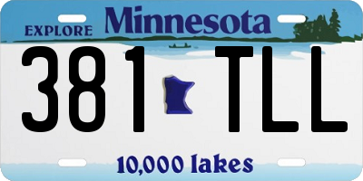 MN license plate 381TLL