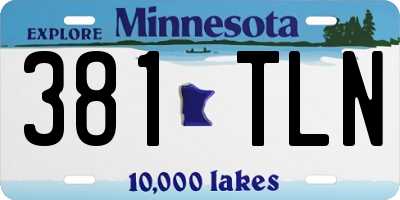MN license plate 381TLN