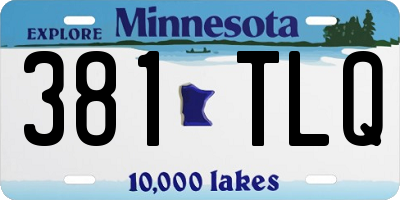 MN license plate 381TLQ