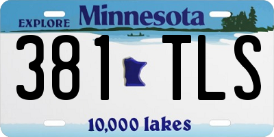 MN license plate 381TLS