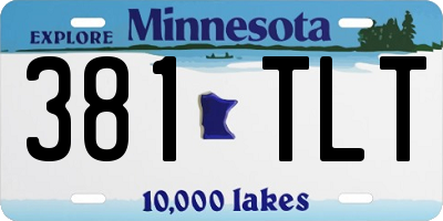 MN license plate 381TLT