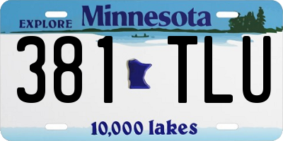 MN license plate 381TLU