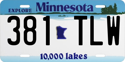 MN license plate 381TLW