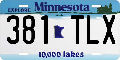 MN license plate 381TLX