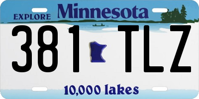 MN license plate 381TLZ