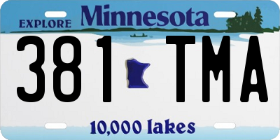 MN license plate 381TMA